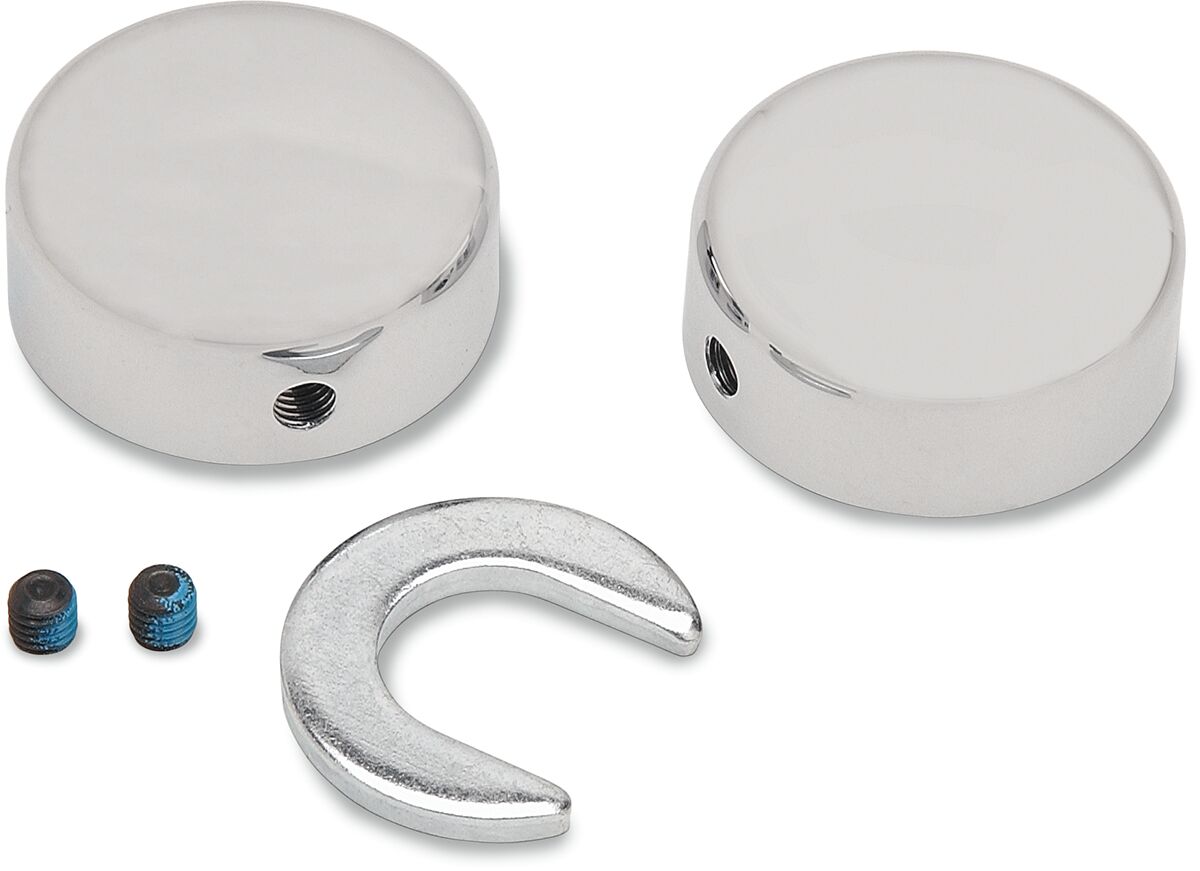 Drag Specialties Swingarm Pivot Bolt Covers Chrome Swingarm Covers Caps Drag Specialties