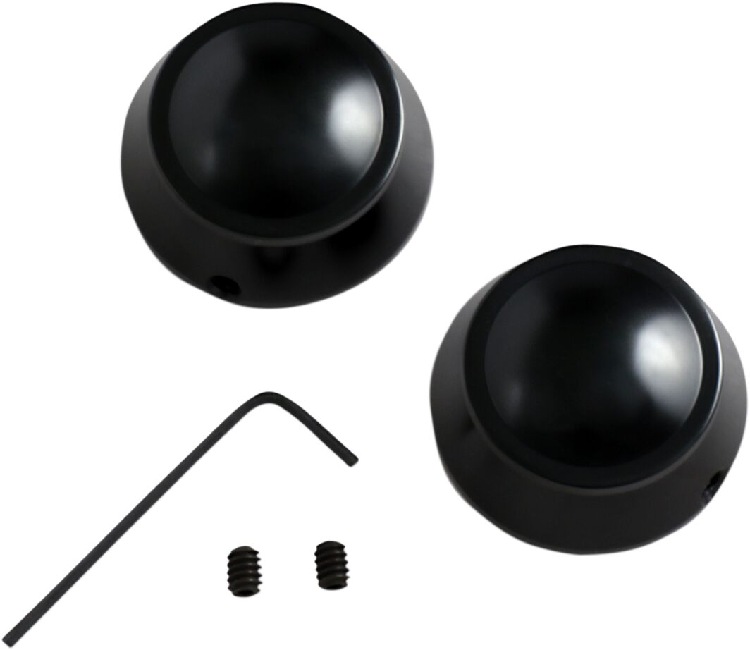 Drag Specialties Swingarm Pivot Bolt Cover Black Swingarm Covers Caps Drag Specialties