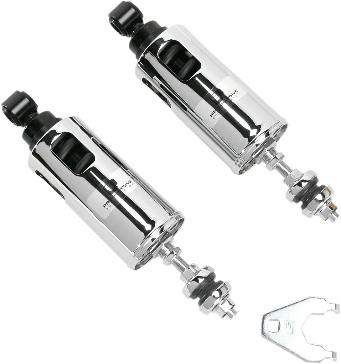 Progressive Suspension 422 Series Standard Rear Shocks Chrome Progressive Suspension Default Title