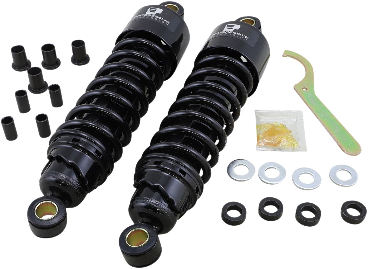Progressive Suspension 412 Standard Series Rear Shocks 11.5", Black - 03+ Touring Shock Absorbers Progressive Suspension