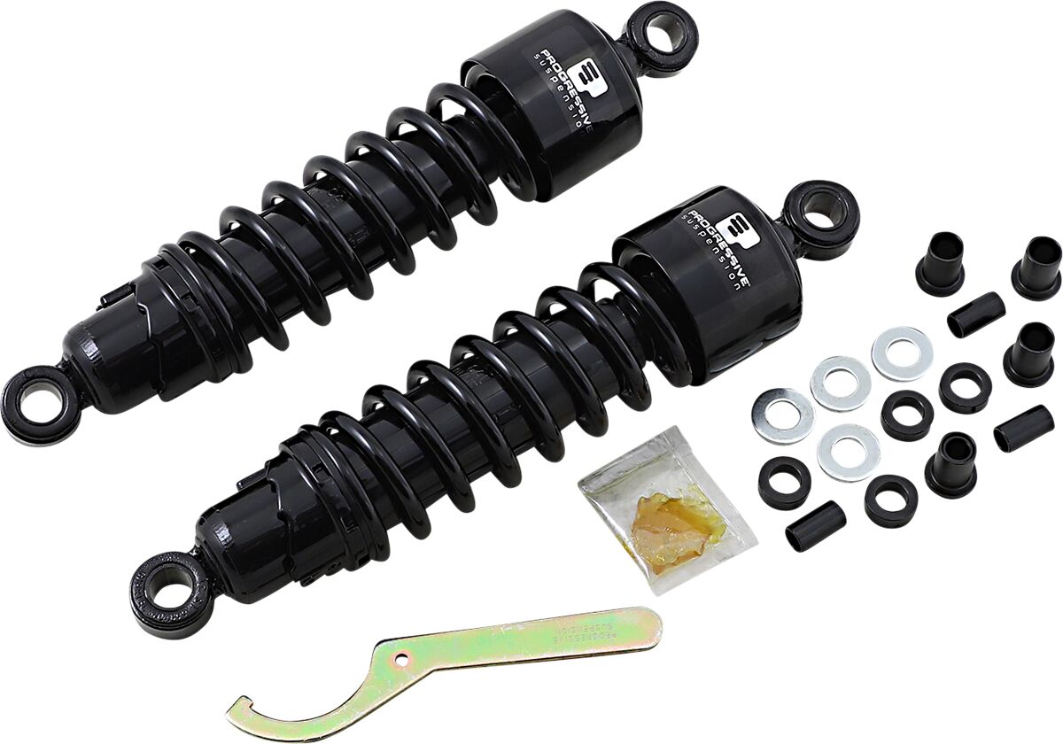 Progressive Suspension 412 Standard Series Rear Shocks 12", Black - 03+ Touring Shock Absorbers Progressive Suspension