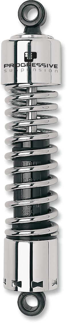 Progressive Suspension 412 Heavy Duty Series Rear Shocks 13", Chrome - 03+ Touring Shock Absorbers Progressive Suspension