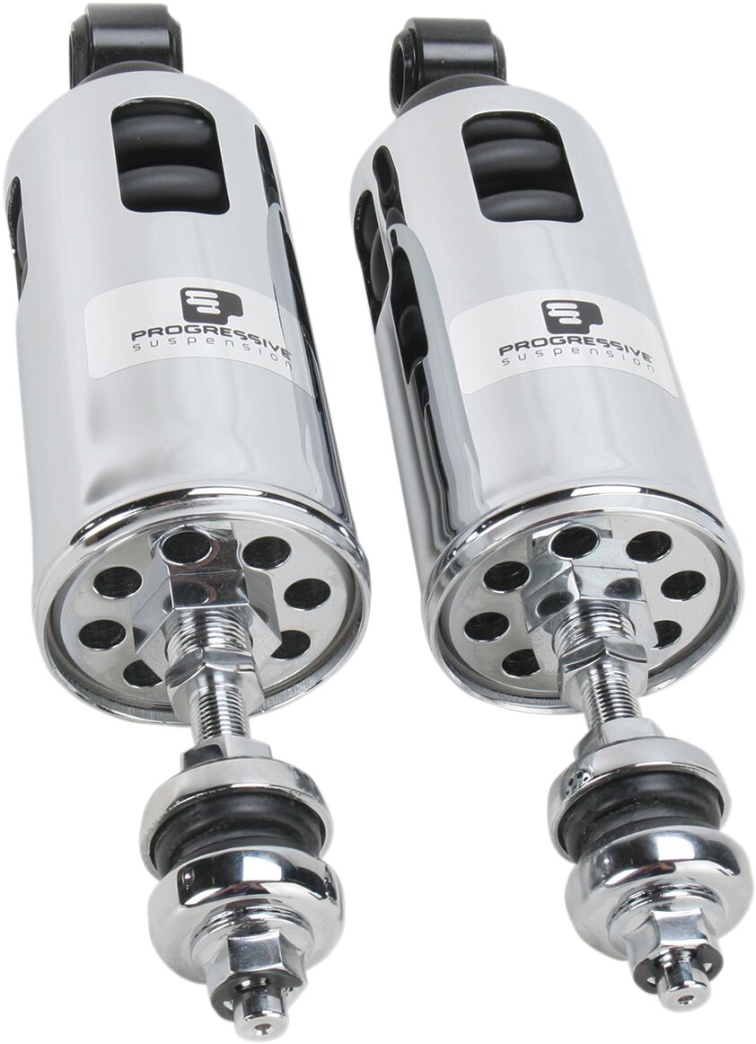 Progressive Suspension 422 Heavy Duty Series Rear Shocks, Chrome - 00-17 Softail Shock Absorbers Progressive Suspension