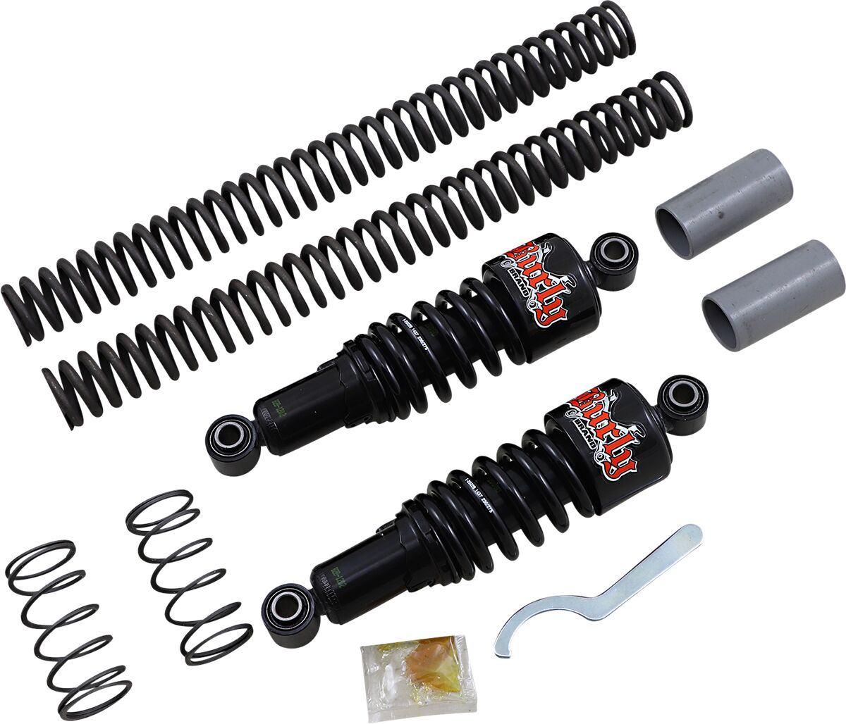 Burly Brand Lowering Kit Slammer Complete Black Shocks Burly Brand