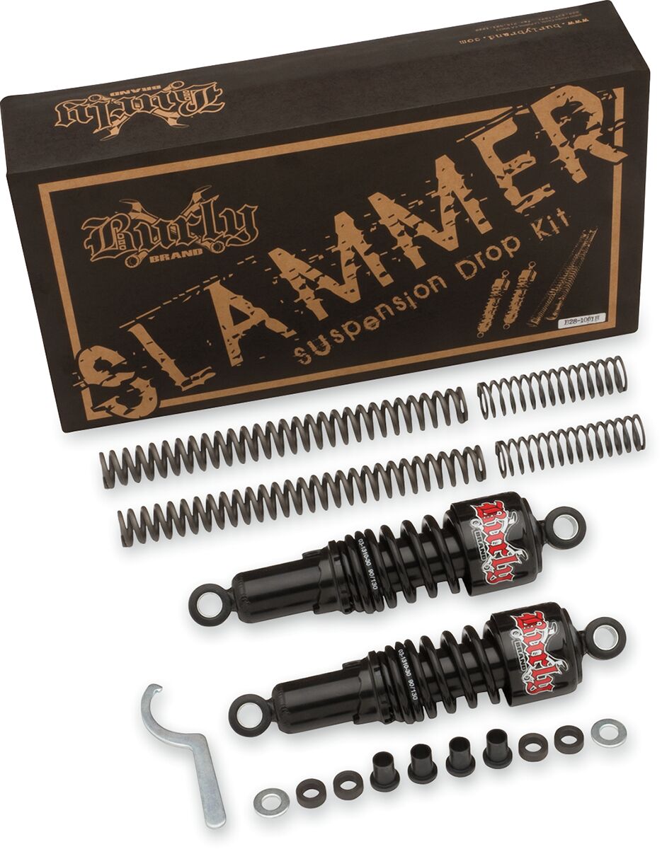 Burly Brand Lowering Kit Slammer Complete Black Shocks Burly Brand