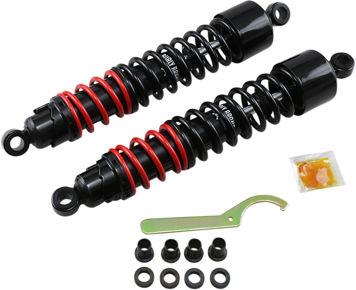 Shocks 15" Stiletto Black W/Red & Black Springs Burly Brand Default Title