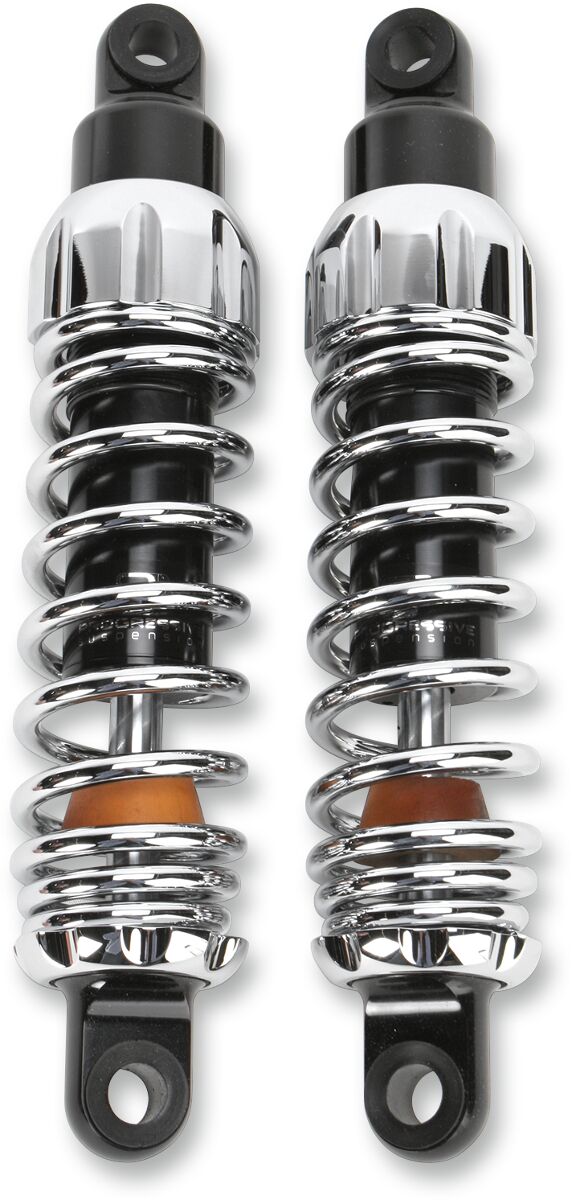 444 Standard Series Rear Shocks 11.5", Chrome - Touring Rear Shocks Progressive Suspension Default Title