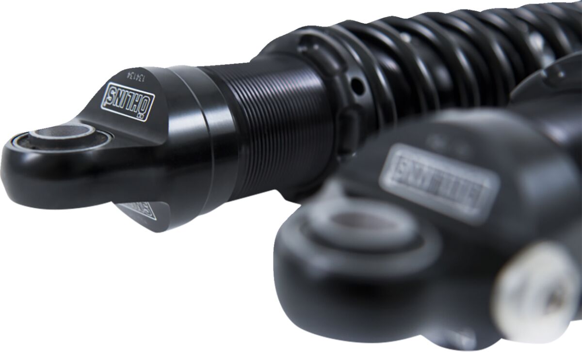 HD 761 Rear Shock Divided Piston 12", Blackline - Dyna Rear Shocks Öhlins