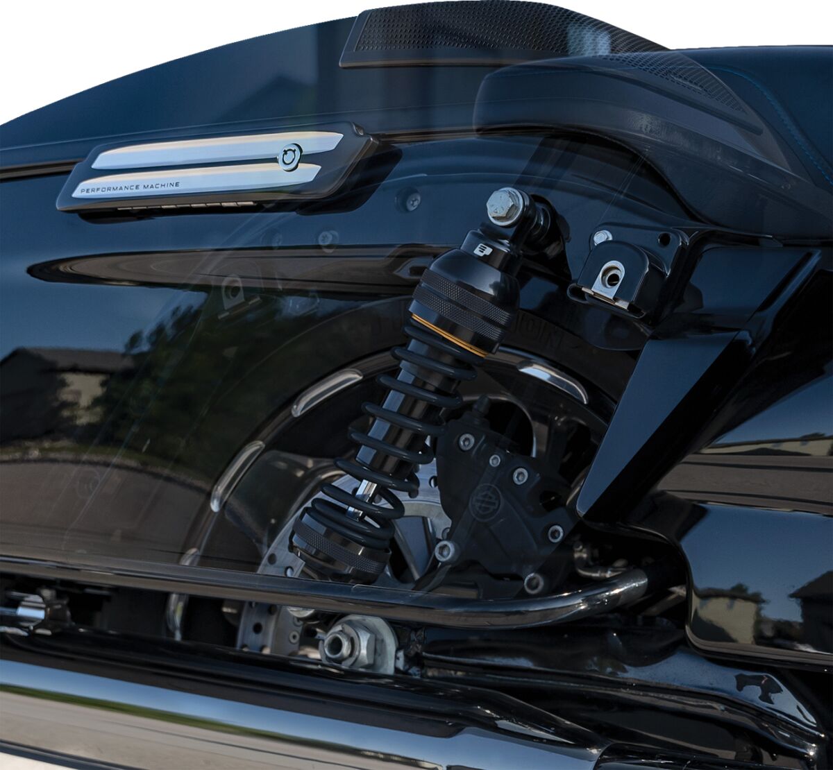 944 Ultra Touring Series Rear Shocks 12", Black & Gold - Touring Rear Shocks Progressive Suspension