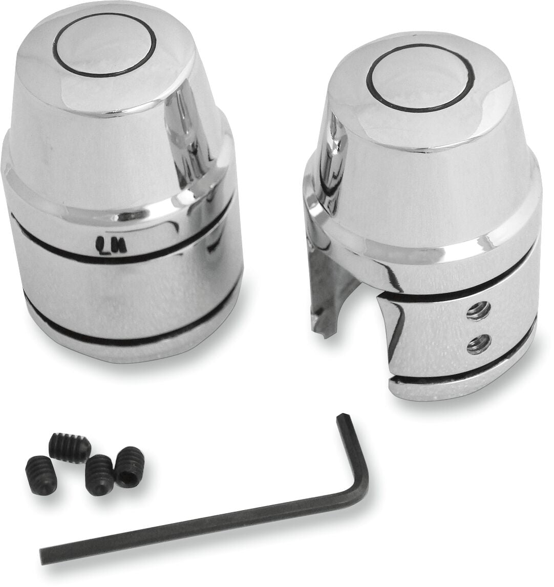 Drag Specialties Upper Shock Bolt/Stud Covers Chrome Shock Mounting Parts Drag Specialties