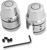 Drag Specialties Upper Shock Bolt/Stud Covers Chrome Shock Mounting Parts Drag Specialties