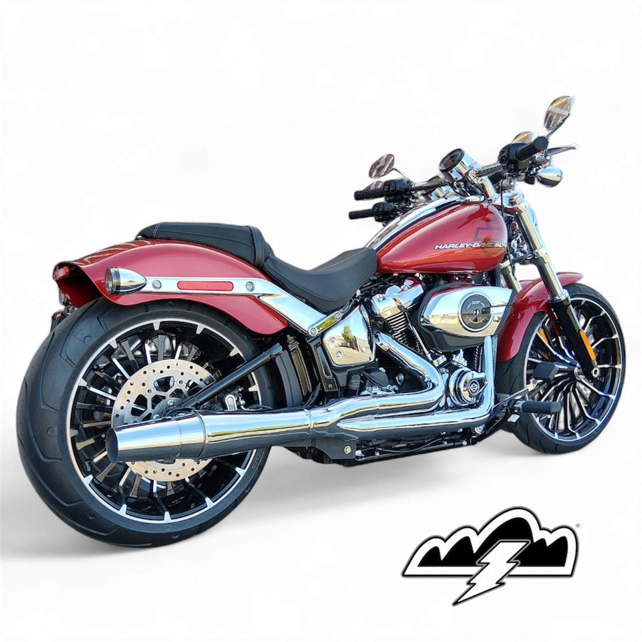 Thunderheader 1326X X-Series 2-1 Exhaust, Chrome - 2018-2026 Softail Fat Boy, Breakout & FXDR 2-1 Full Exhaust System Thunderheader