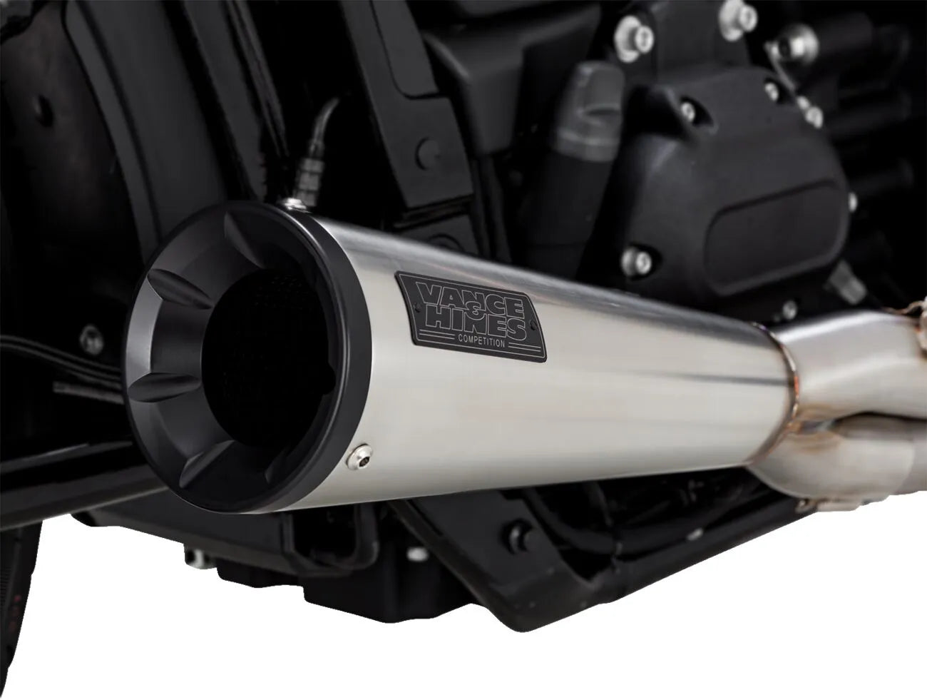 Upsweep 2:1 Exhaust System - 18+ Softail Full Exhaust System Vance & Hines