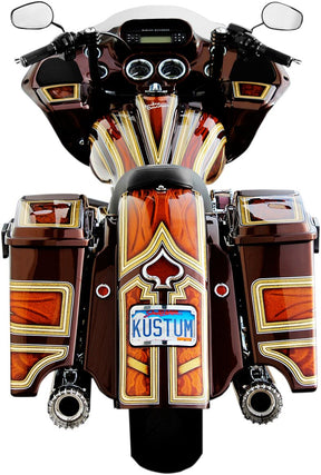 Klock Werks Rear Fender The One Smooth Panel Frenched Plate Pocket Fenders Klock Werks