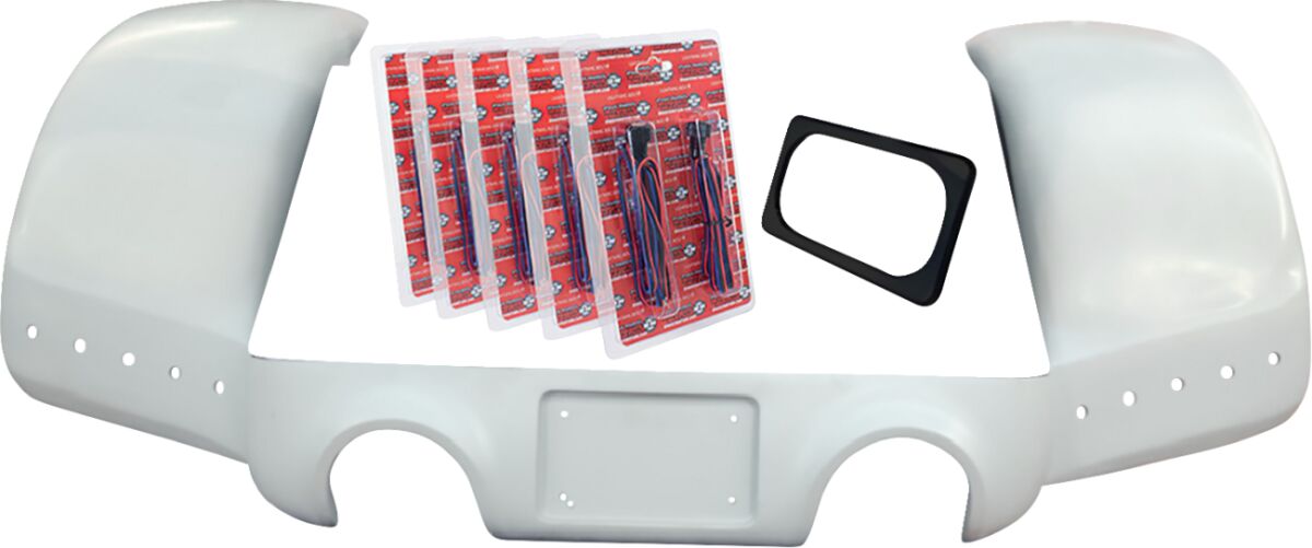 Paul Yaffe Bagger Nation Pro Rear Fender Black Plate Frame Dual Outlet Fenders Paul Yaffe Bagger Nation