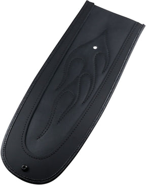 Drag Specialties Seats Fender Protector Fender Skins Rear Flame Stitch Vinyl Black Fenders Dress Up Parts Drag Specialties