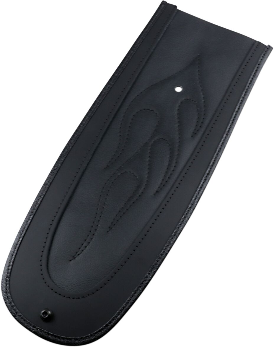 Drag Specialties Seats Fender Protector Fender Skins Rear Flame Stitch Vinyl Black Fenders Dress Up Parts Drag Specialties