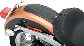 Drag Specialties Seats Fender Protector Fender Skins Rear Flame Stitch Vinyl Black Fenders Dress Up Parts Drag Specialties