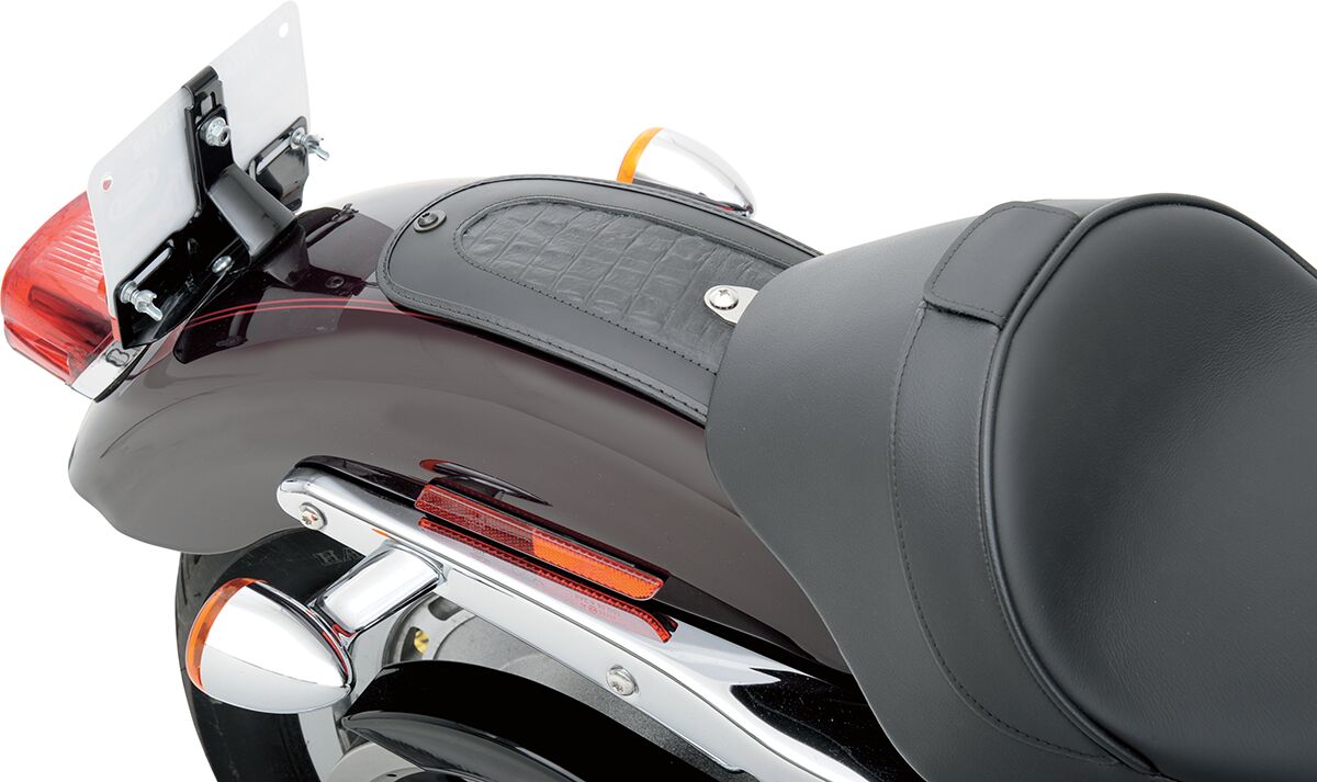 Drag Specialties Seats Fender Protector Fender Skins Rear Gator Leather Black Fenders Dress Up Parts Drag Specialties Seats