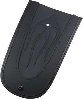 Drag Specialties Seats Fender Protector Fender Skins Rear Flame Stitch Vinyl Black Fenders Dress Up Parts Drag Specialties
