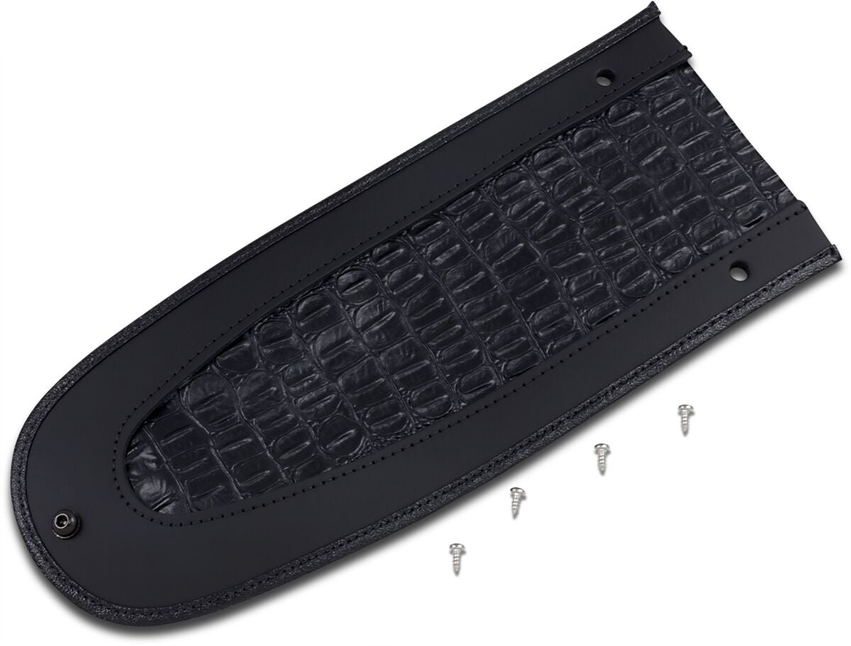 Drag Specialties Seats Fender Skin, Embossed Faux Gator Leather Center 33,5 cm (13-1/4") - 05-17 Softail Fenders Dress Up Parts Drag Specialties