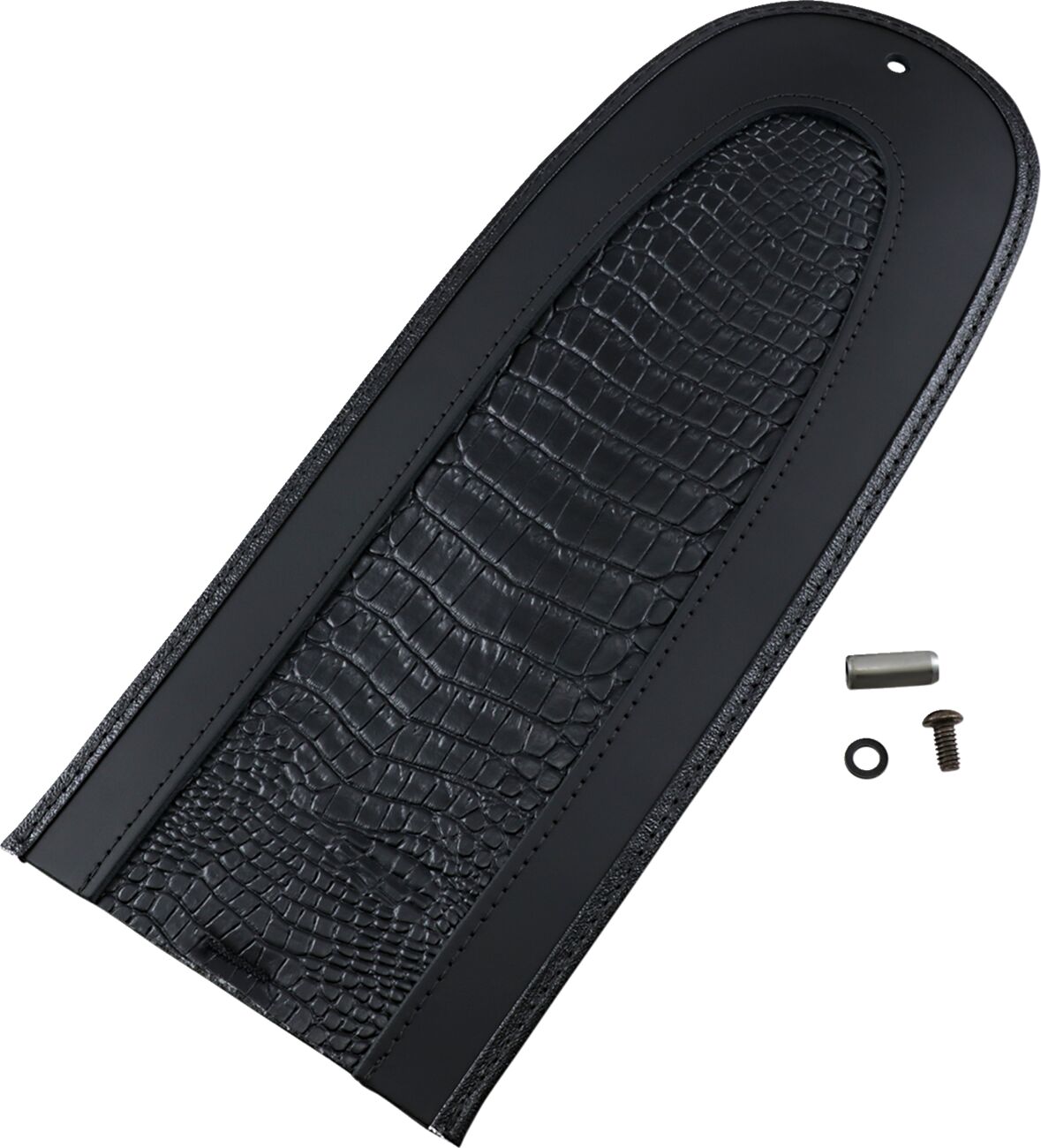 Drag Specialties Seats Fender Skin, Embossed Faux Gator Leather Center - 00-10 Softail Fenders Dress Up Parts Drag Specialties