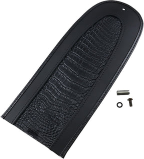 Drag Specialties Seats Fender Skin, Embossed Faux Gator Leather Center - 00-10 Softail Fenders Dress Up Parts Drag Specialties