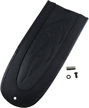 Drag Specialties Seats Fender Skin Flame Stitched Automotive, Grade Vinyl Center 33,5 cm (13-1/4") - 00-10 Softail Fenders Dress Up Parts Drag Specialties