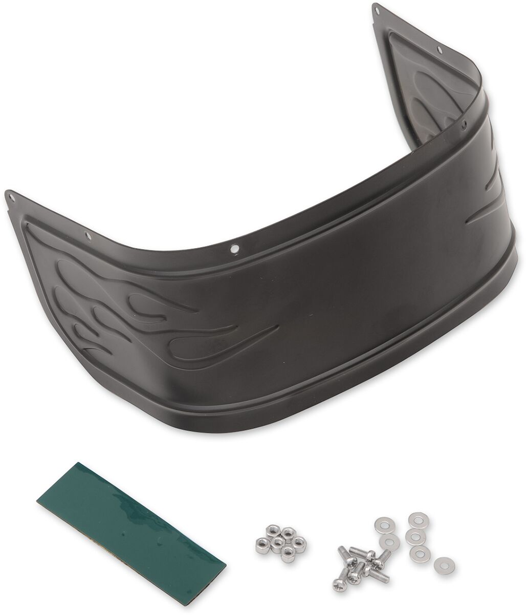Drag Specialties Fender Skirts Flame Front Black Fenders Dress Up Parts Drag Specialties