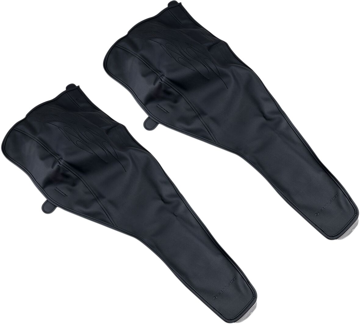 Saddlemen Fender Bra Set Tattoo Flame, Black - 09-23 Trike Fender Rock Guards & Parts Saddlemen