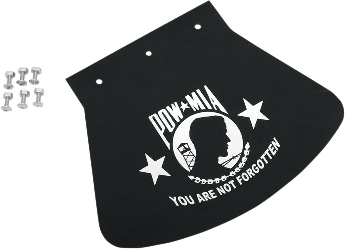 Drag Specialties Seats Mudflap Pow Mia Large FENDER MUD FLAPS + PARTS Drag Specialties Seats