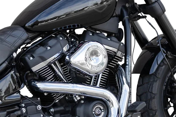 S&S Cycle Stealth Air Cleaner Kit with Chrome Mini Teardrop Cover for 2017-Up HD® M8 Models Teardrop Air Cleaner S&S Cycle