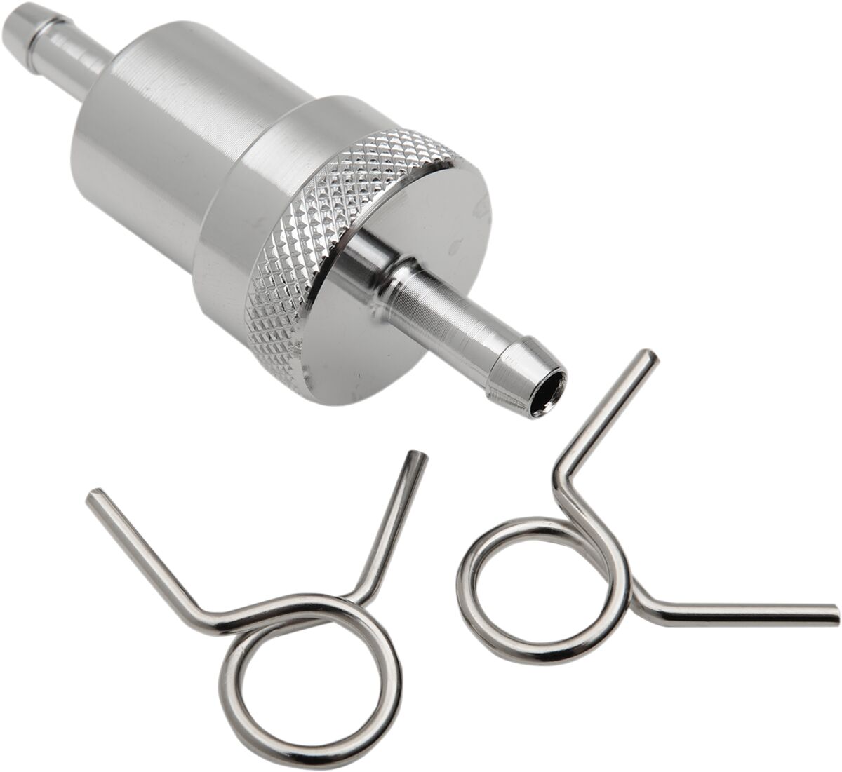 Emgo Fuel Filter 1/4 Chrome FUEL FILTERS Emgo