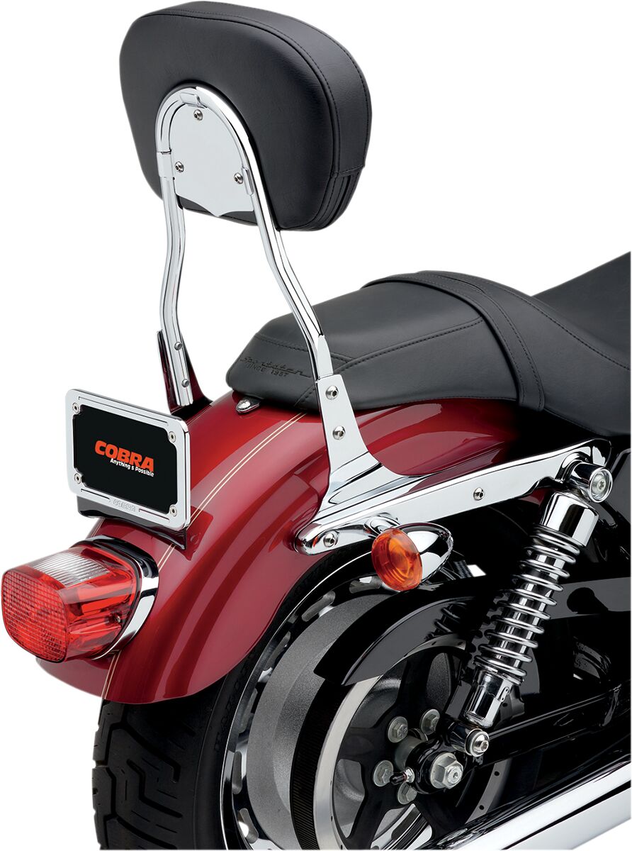 Cobra Short Round Sissy Bar Chrome With Pad Hd Sissy Bars Cobra