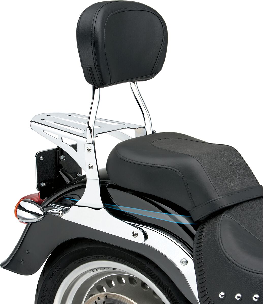 Cobra Standard Round Sissy Bar Chrome With Pad Hd Sissy Bars Cobra