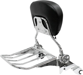 Rivco Products Luggage Rack Backrest Quick Detach Chrome Sissy Bars Rivco Products