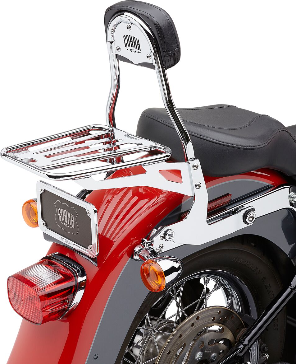 Cobra Backrest Detachable Quick Chrome Sissy Bars Cobra