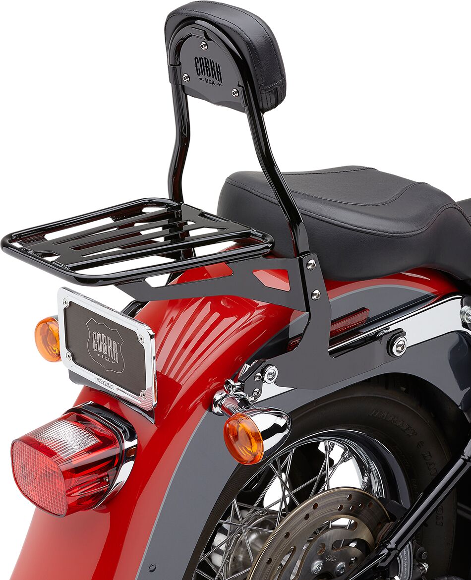 Cobra Backrest Detachable Quick Black Sissy Bars Cobra