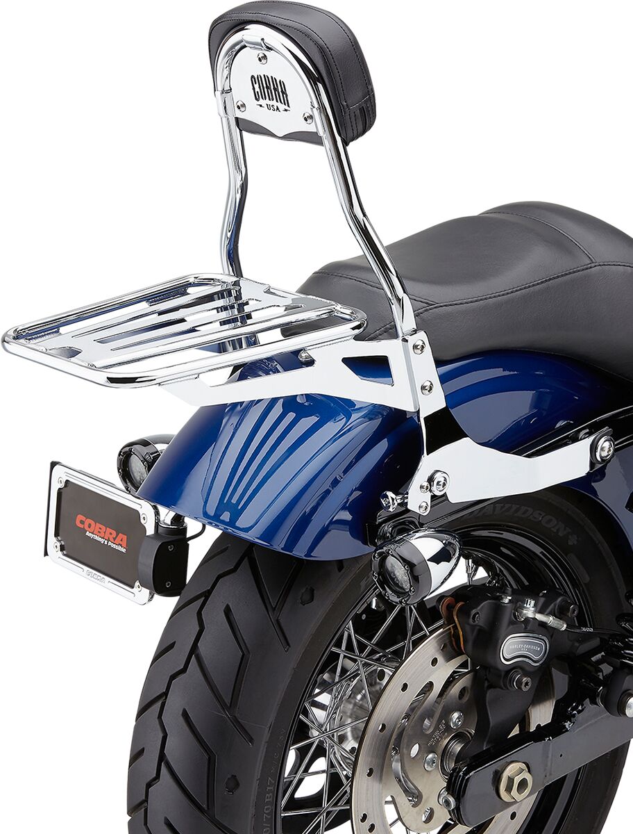 Cobra Backrest Detachable Quick Chrome Sissy Bars Cobra