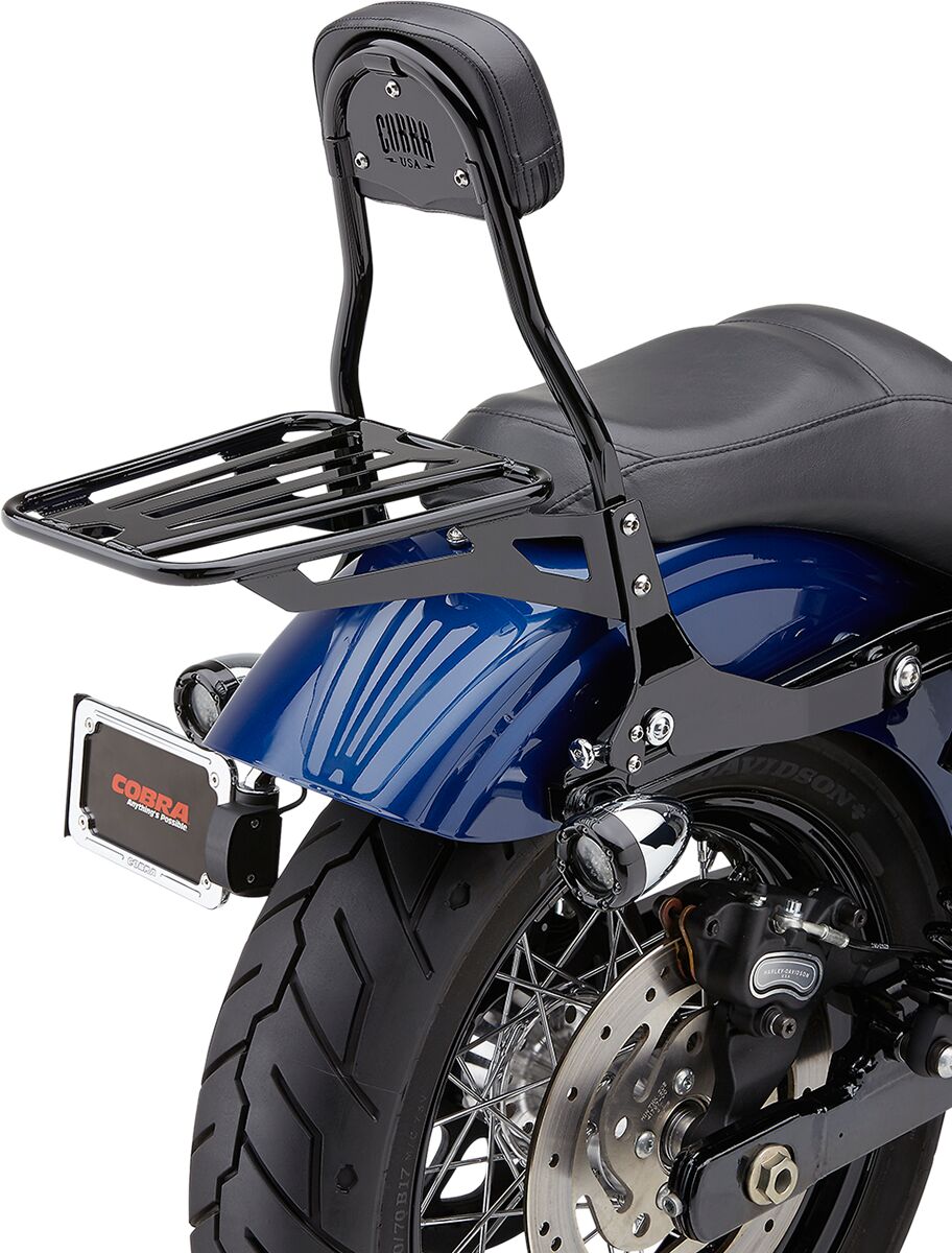 Cobra Backrest Detachable Quick Black Sissy Bars Cobra