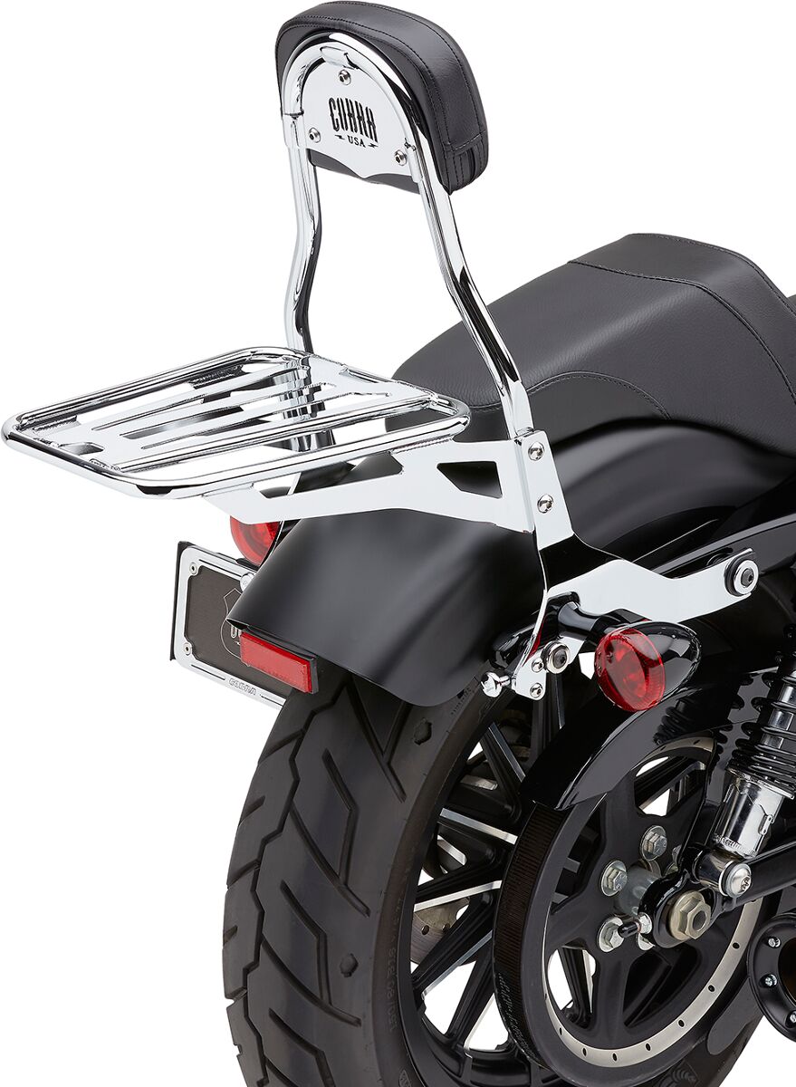 Cobra Backrest Detachable Quick Chrome Sissy Bars Cobra