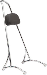 Burly Brand Sissy Bar Tall W/Pad Chrome Sissy Bars Burly Brand