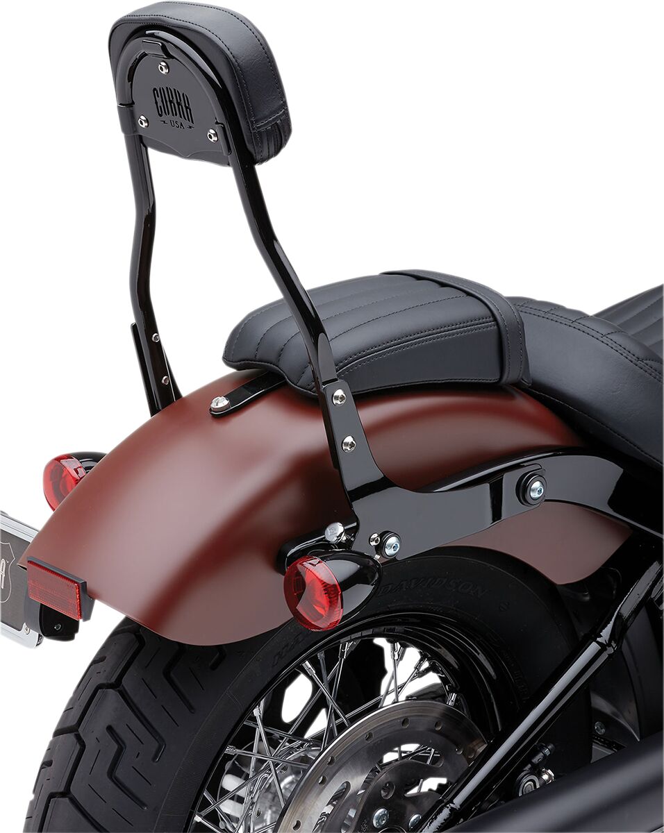 Cobra Backrest Detachable Round Black Sissy Bars Cobra