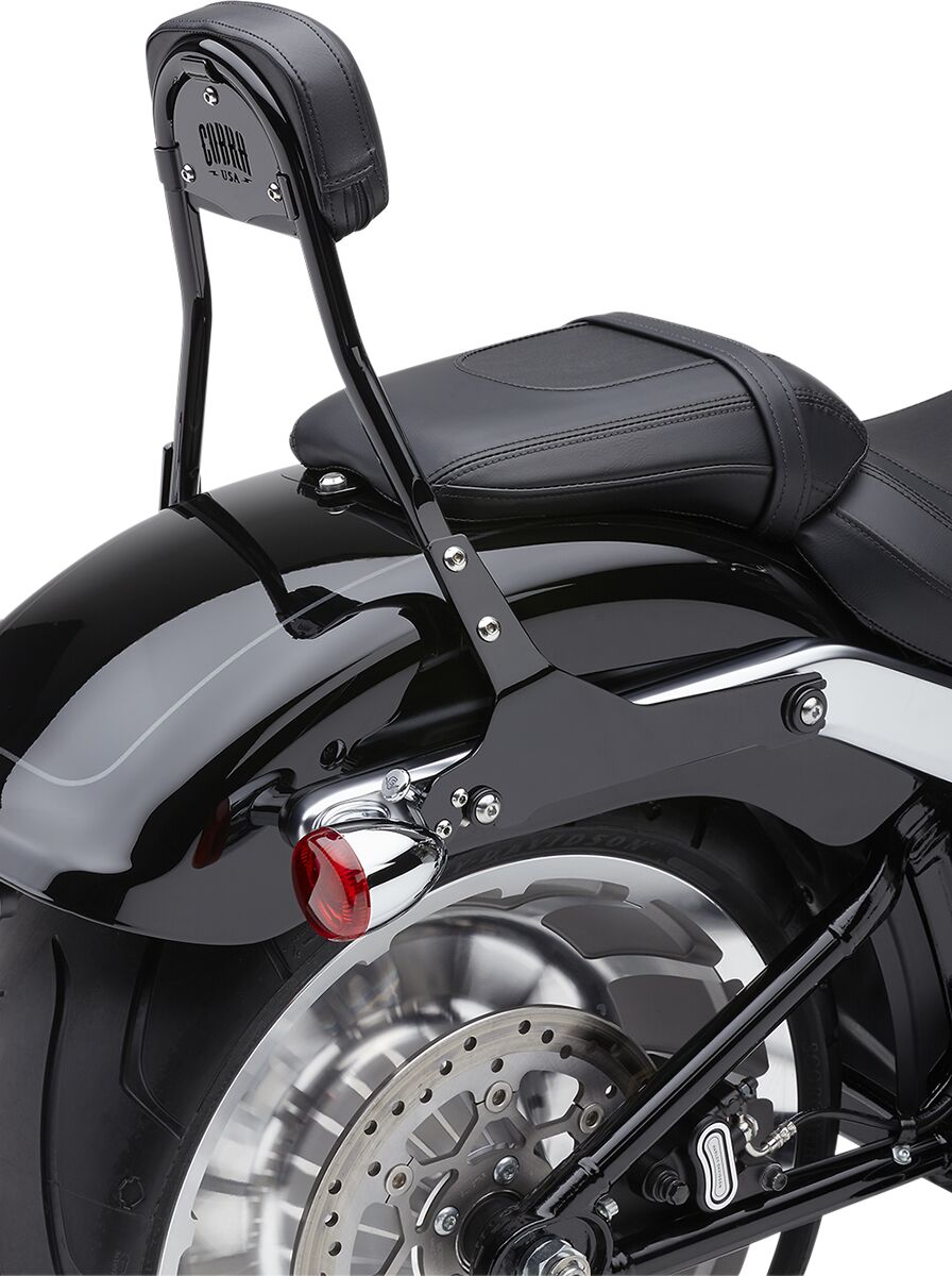 Cobra Backrest Det Rnd Blk Sissy Bars Cobra