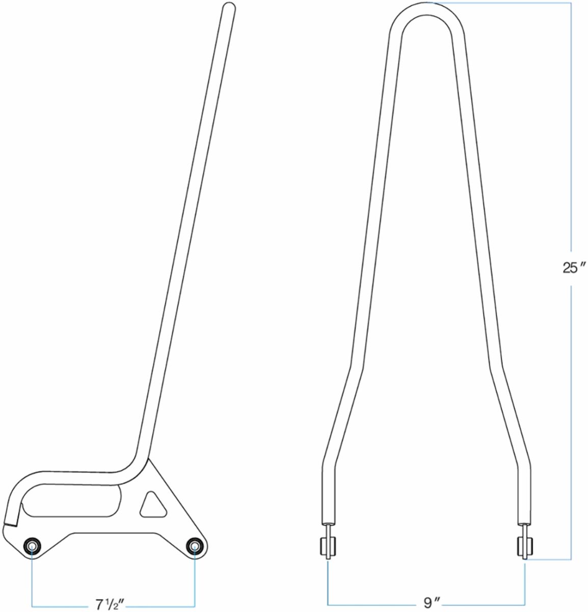 Biltwell Sissybar Xl 96 03 Chr Sissy Bar Biltwell