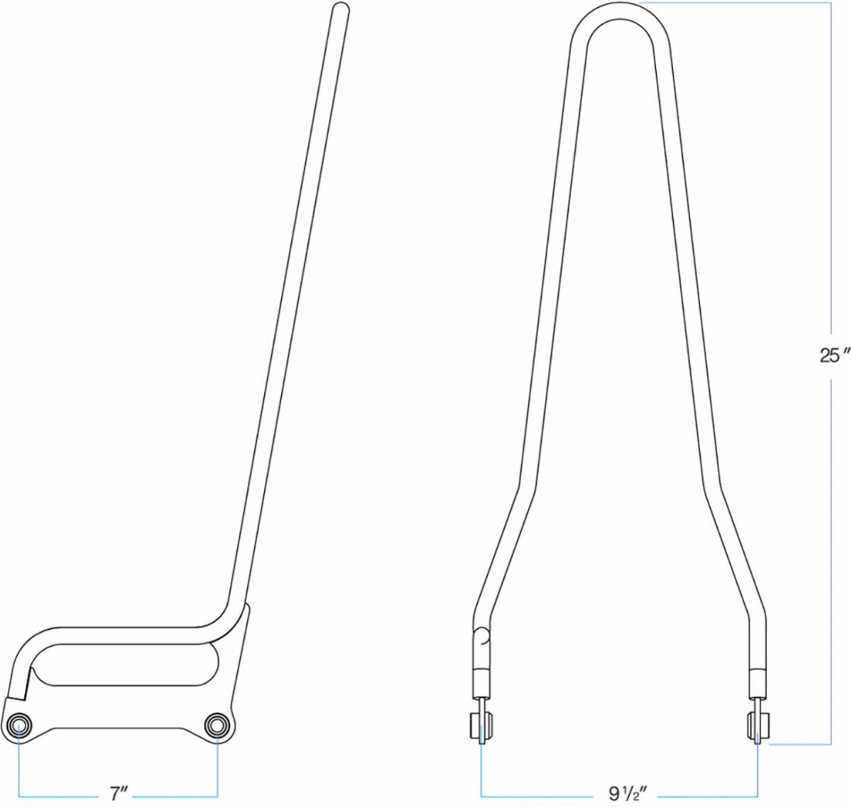 Biltwell Sissybar Softail 18+ Chr SISSY BARS Biltwell