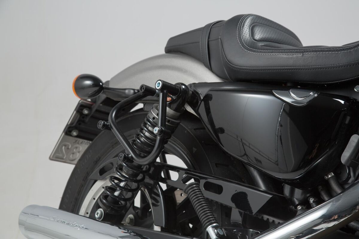 Sw Motech Side Carrier Slc Right Black Harley Sportster Models Luggage Racks Sw Motech