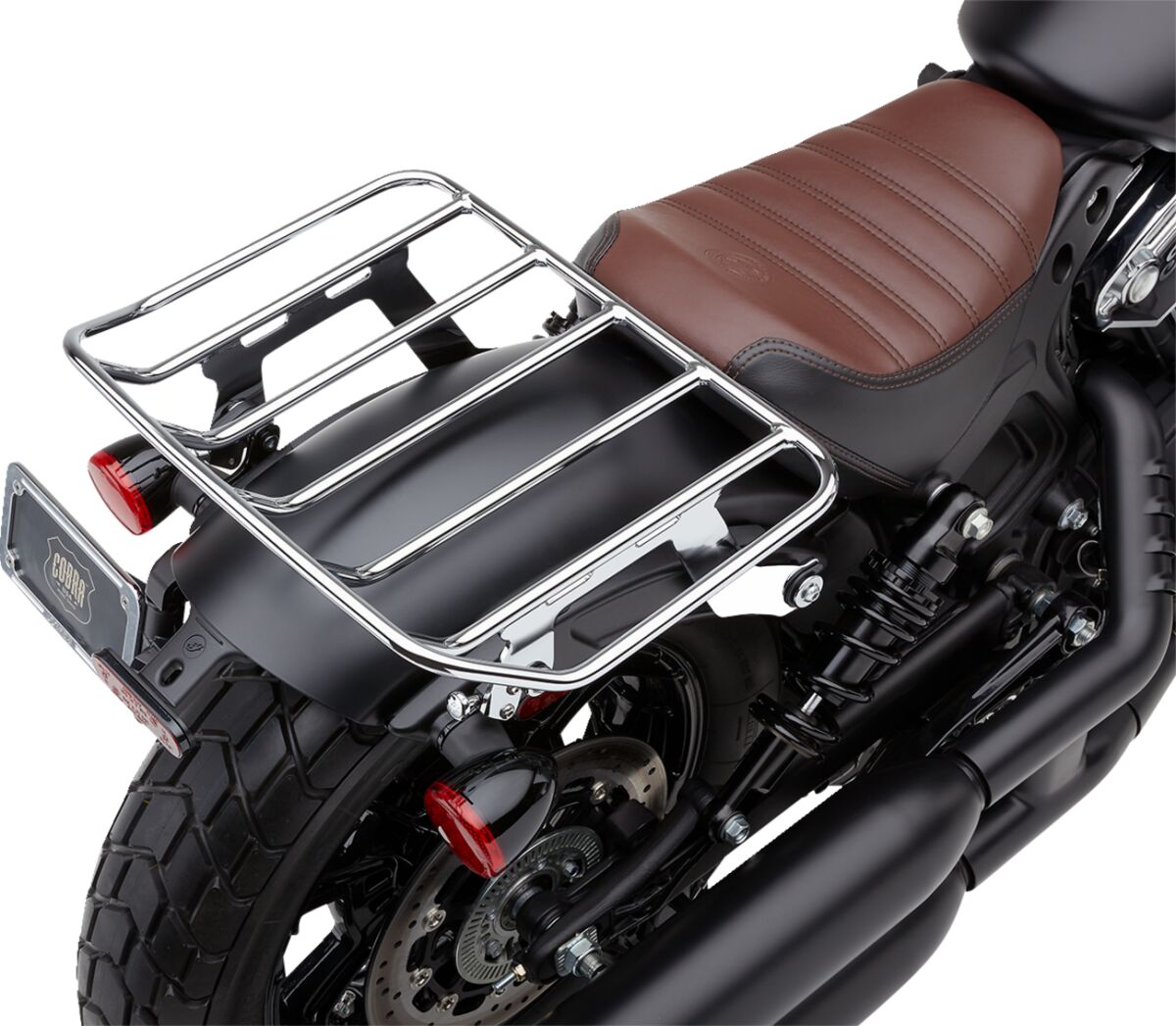 Cobra Rack Ba Bobber Chrm Luggage Racks Cobra