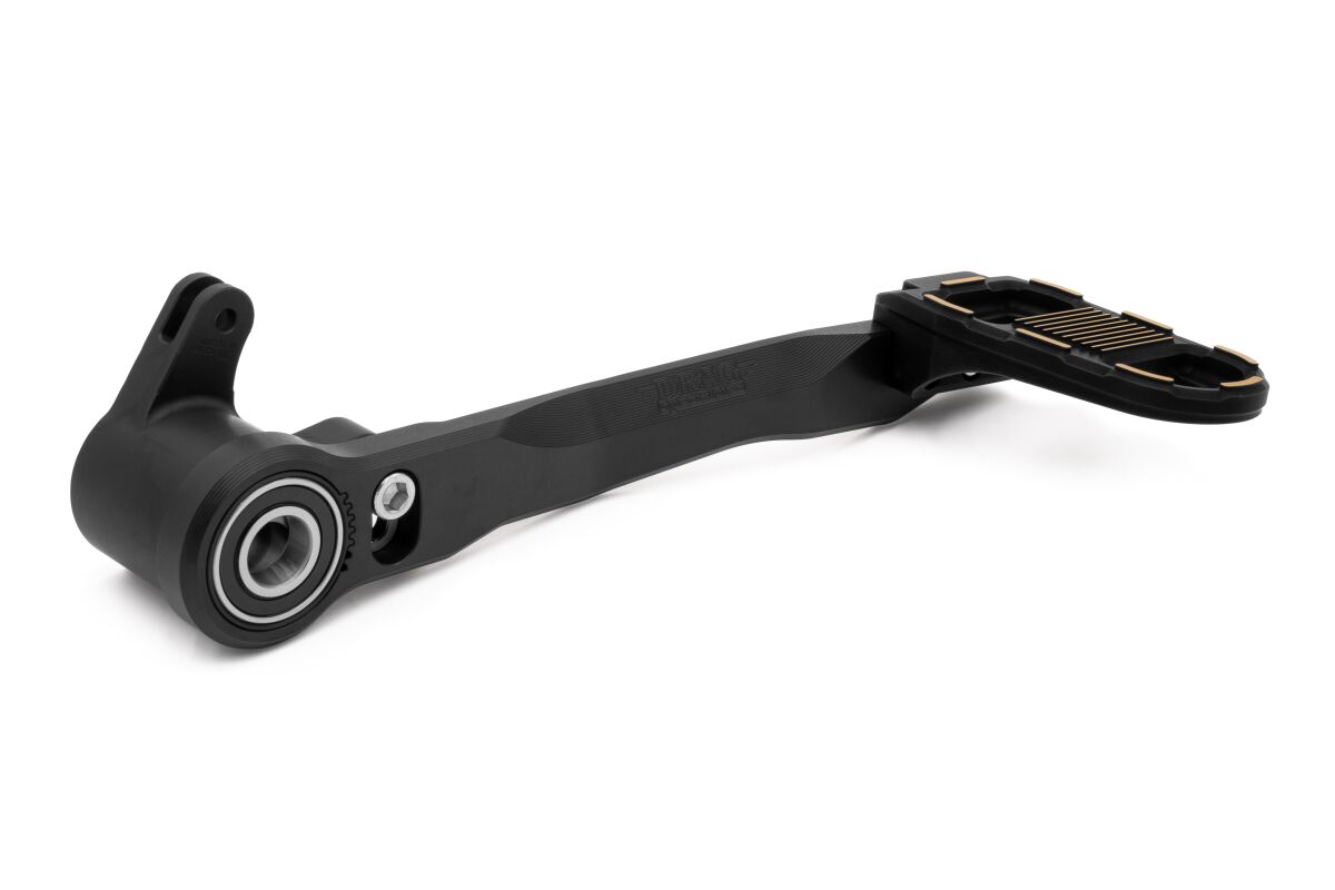 Drag Specialties Brake Arm Adjustable Black/Gol BRAKE PEDALS + PARTS Drag Specialties