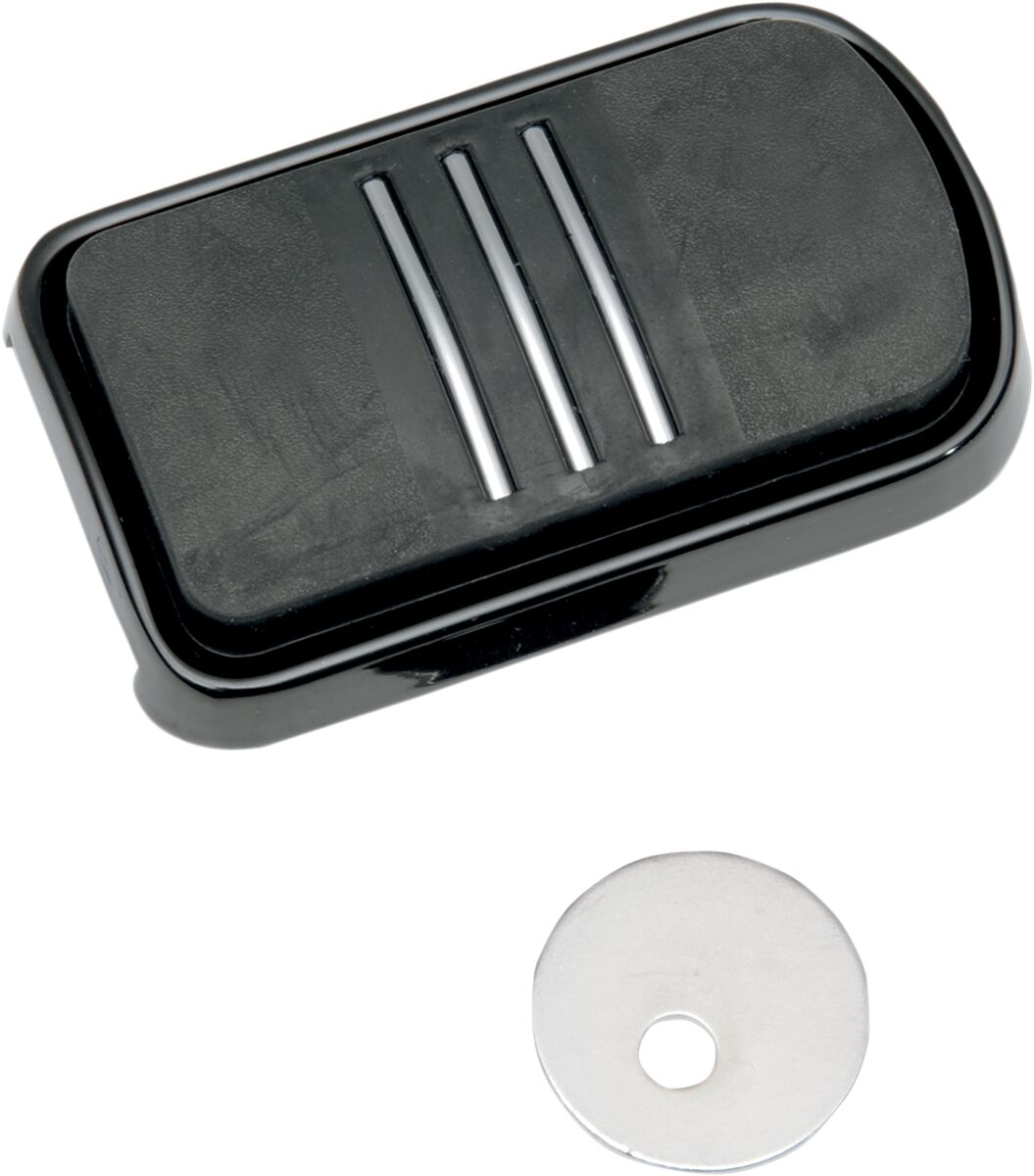 Drag Specialties Pedal Brk Sweeper Blk BRAKE PEDAL PADS-COVERS Drag Specialties